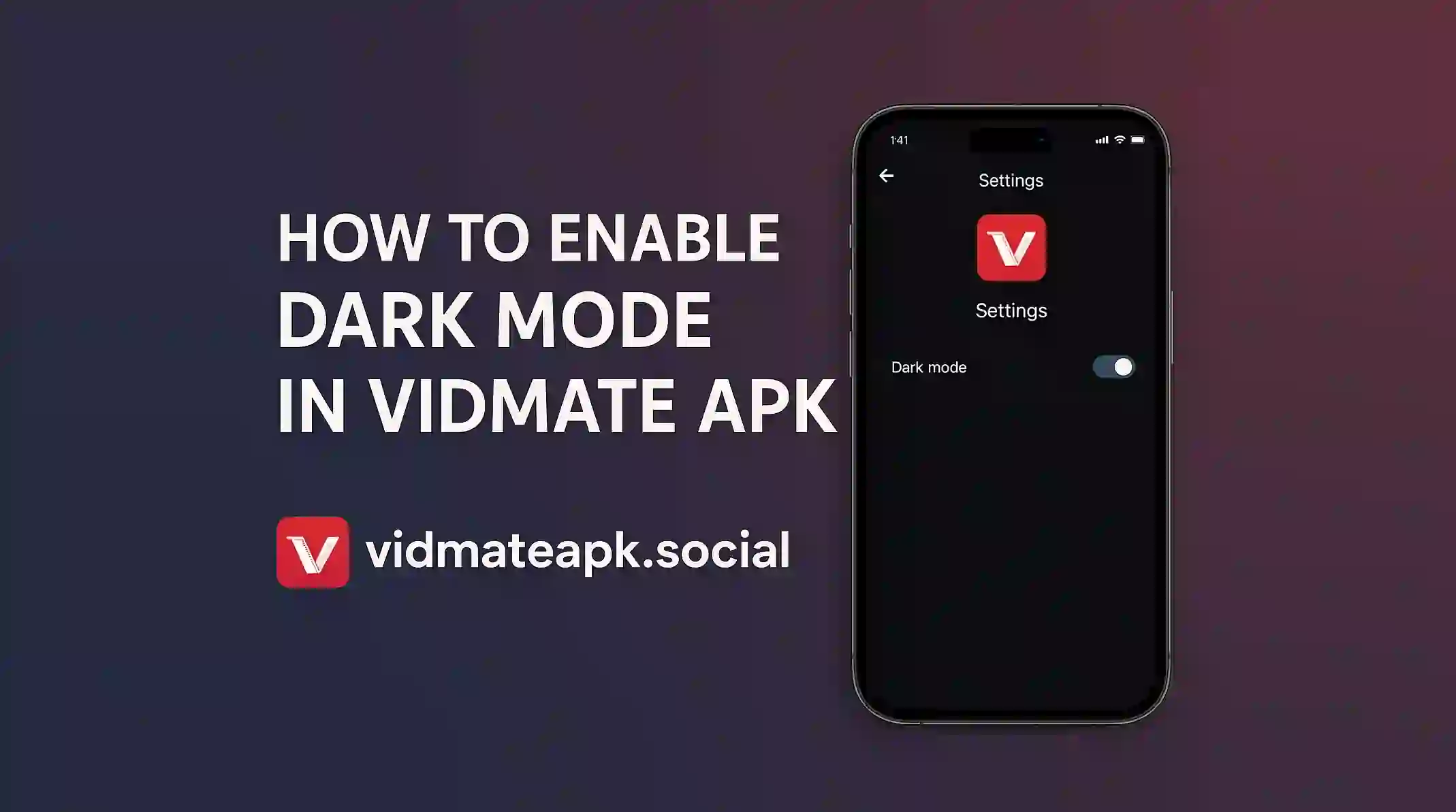 How to Enable Dark Mode in VidMate APK (1)